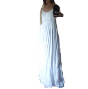 Vintage Zara TRF Collection White Maxi Dress